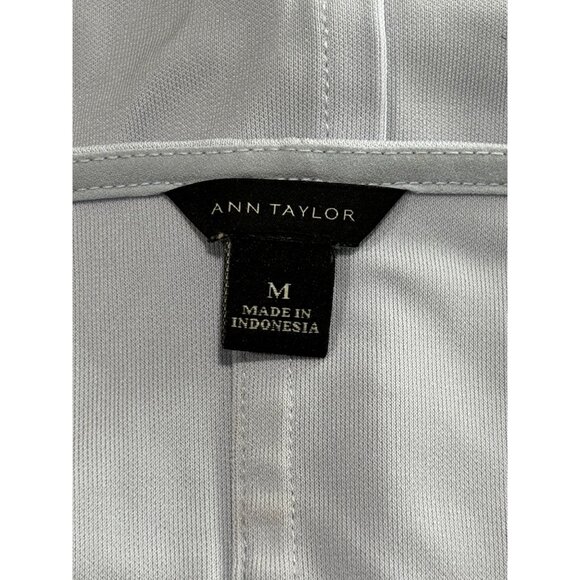 Ann Taylor Womens Light Blue Short Sleeve Top M Rayon & Polyester - Picture 5 of 10